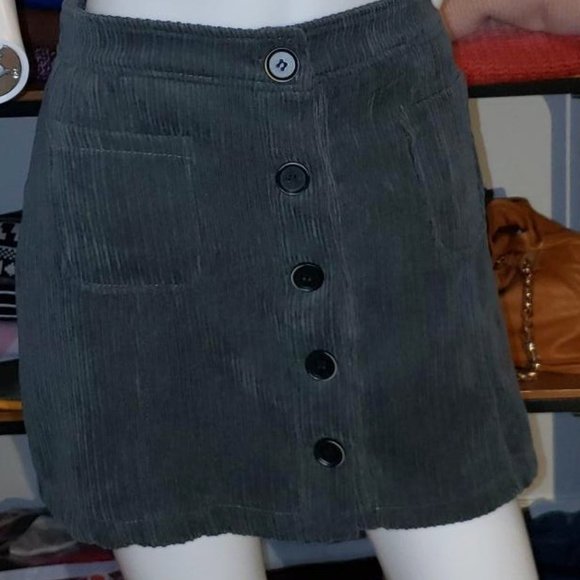 3for15$ Zara green corduriy mini skirt small - Picture 3 of 3